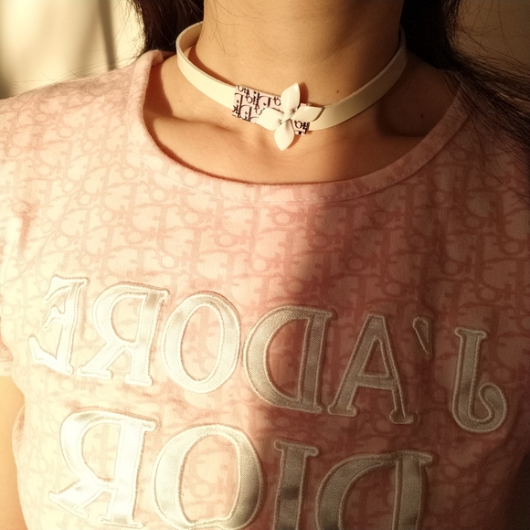 Vintage Aunthentic Christian Dior Pink Trotter Choker - Picture 7 of 7
